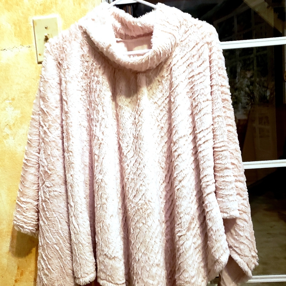 Faux Fur Poncho